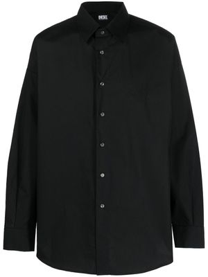 Diesel chemise à logo brodé - Noir