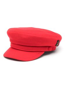 Borsalino casquette gavroche à patch logo - Rouge