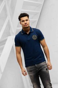 Versace Jeans Couture V-Emblem Polo Heren Donkerblauw/Goud - Maat L - Kleur: DonkerblauwGoud | Soccerfanshop