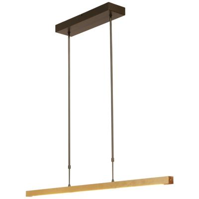 Masterlight Zwarte hanglampReal 3 met goud 100cm - 2975-GL-S-2XP-DW
