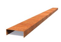 Cortenstaal overzetprofiel recht 230x15,4x5cm.