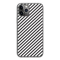 Strepen zwart-wit: iPhone 11 Pro Transparant Hoesje