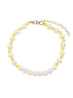 A Sinner in Pearls bracelet serti de perles - Jaune