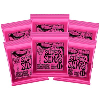Ernie Ball 2223 6-Pack Super Slinky Snaren voor Elektrische Gitaar (9-42)