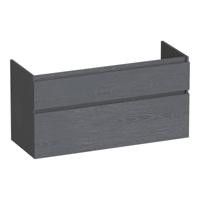 Brauer Delight - Onderkast - 120 cm - met 2 Softclose Lades Greeploos en 2 Sifon Uitsparingen - Timber Grey