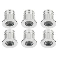 LED Veranda Spot Verlichting 6 Pack - Velvalux - 3W - Warm Wit 3000K - Inbouw - Dimbaar - Rond - Mat Zilver - Aluminium