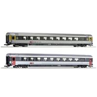 Roco 74023 H0 2-delige set 3: EuroCity-wagen EC7 van de SBB 1e klasse genus APM, 2e Categorie BPM