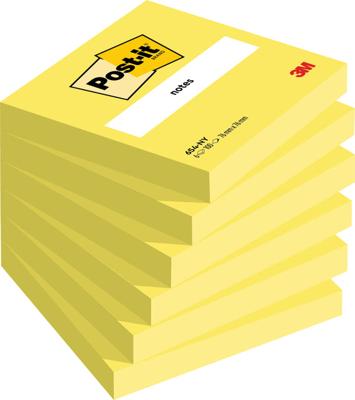 Memoblok post-it 654 76x76mm neon geel