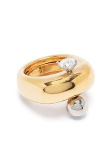 Panconesi bague sertie de cristaux à fini poli - Or