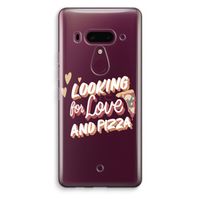 Pizza is the answer: HTC U12+ Transparant Hoesje