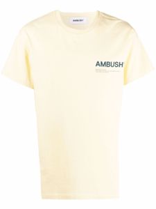AMBUSH t-shirt à logo imprimé - Jaune