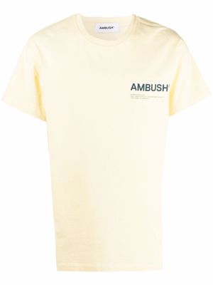 AMBUSH t-shirt à logo imprimé - Jaune