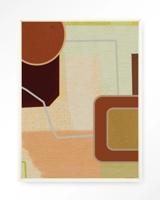 Urban Cotton Wandkleed 'Deuce' 110 x 145cm in Floating Frame - off white