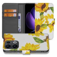 OPPO Reno 13 Pro | Book Case | 'Zonnebloemen' - Stijlvol Hoesje met Pasjeshoude