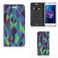 Huawei Y5 2 | Y6 Compact Stand Case Abstract Green Blue - thumbnail