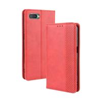 Voor oppo Reno een magnetische Buckle retro Crazy Horse textuur horizontale Flip lederen draagtas met houder & kaartsleuven & fotolijstjes (rood)