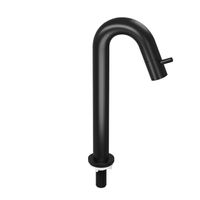 INK Fonteinkraan - 29cm - staand - gebogen - messing zwart mat 9902361 INK Fonteinkraan - 29cm - staand - gebogen - messing zwart mat 9902361