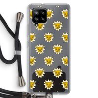 Leeuwenkoppen: Samsung Galaxy A42 5G Transparant Hoesje met koord
