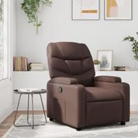 Fauteuil verstelbaar kunstleer bruin