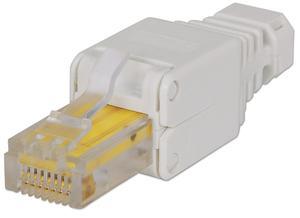 Intellinet Intellinet gereedschapsloze RJ45-stekker modulaire RJ45-stekker geen krimpgereedschap nodig 790482 Kleurcodering, Knikbeschermingsmof, Krimpcontact