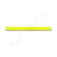 Staafje barbell flexibel acryl 16 mm geel