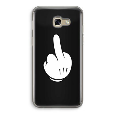 Middle finger black: Samsung Galaxy A5 (2017) Transparant Hoesje