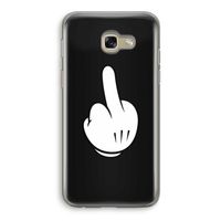 Middle finger black: Samsung Galaxy A5 (2017) Transparant Hoesje