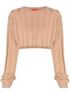 Cashmere In Love pull Remy crop - Marron