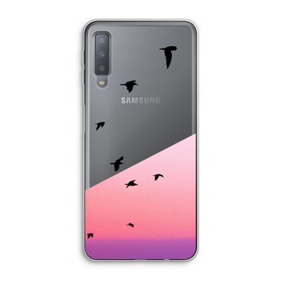 Fly away: Samsung Galaxy A7 (2018) Transparant Hoesje