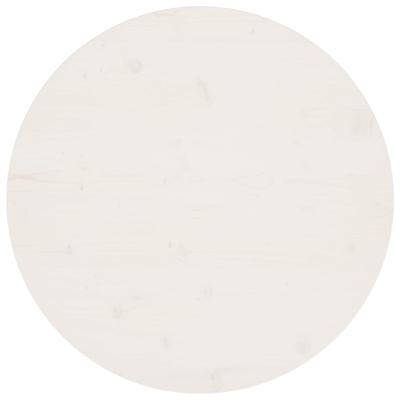 Tafelblad Ø80x2,5 cm massief grenenhout wit