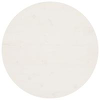 Tafelblad Ø80x2,5 cm massief grenenhout wit