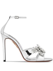 Aquazzura sandales Margarita 105 mm à ornements en cristal - Argent