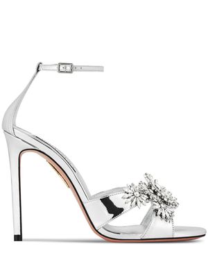 Aquazzura sandales Margarita 105 mm à ornements en cristal - Argent