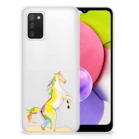 Samsung Galaxy A03S Telefoonhoesje met Naam Horse Color - thumbnail