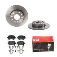 Remmenset, remschijf BREMBO, Remschijftype: Massief, Inbouwplaats: Achteras: , u.a. für VW, Skoda, Audi, Seat - thumbnail