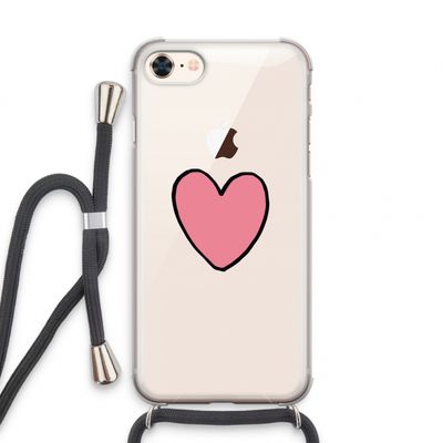 Hartje: iPhone 7 Transparant Hoesje met koord