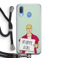 Gimme a call: Samsung Galaxy A40 Transparant Hoesje met koord