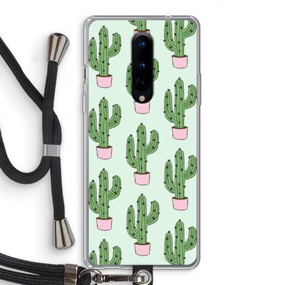 Cactus Lover: OnePlus 8 Transparant Hoesje met koord