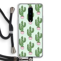 Cactus Lover: OnePlus 8 Transparant Hoesje met koord