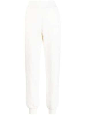 Elie Saab pantalon de jogging à broderies - Blanc