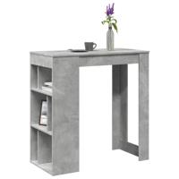 Bartafel met rekken 102x50x103,5 cm bewerkt hout betongrijs