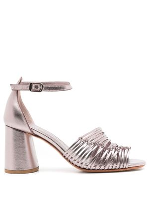Sarah Chofakian sandales Triomphe 65 mm en cuir - Métallisé