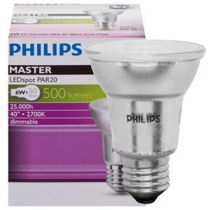 Philips LED reflectorlamp Par 20 E27 6W (50W)
