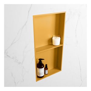 Wandnis Solid Surface Easy | In- en opbouw | 30x60x8 cm | 2 vakken | Ocher