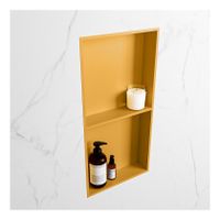 Wandnis Solid Surface Easy | In- en opbouw | 30x60x8 cm | 2 vakken | Ocher