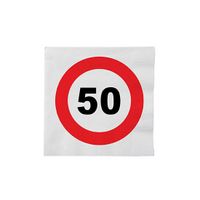 Stopbord servetjes 50 jaar 64x stuks   - - thumbnail