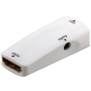 Goobay 44794 tussenstuk voor kabels HDMI Type A VGA + 3.5mm Wit