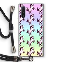 Musketon Unicorn: Samsung Galaxy Note 10 Transparant Hoesje met koord