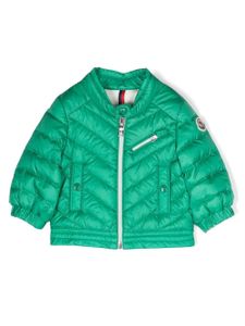Moncler Enfant doudoune à patch logo - Vert