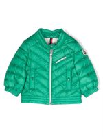 Moncler Enfant doudoune à patch logo - Vert
